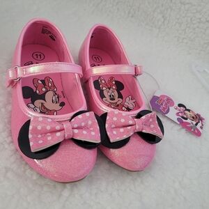 Little Girl Disney Pink Minnie Mouse Kids Shoes Size 11